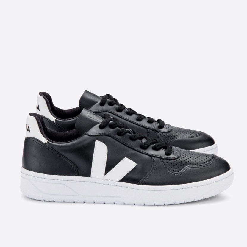 Veja V-10 Leather Miesten Kengät Mustat (G69Z87)